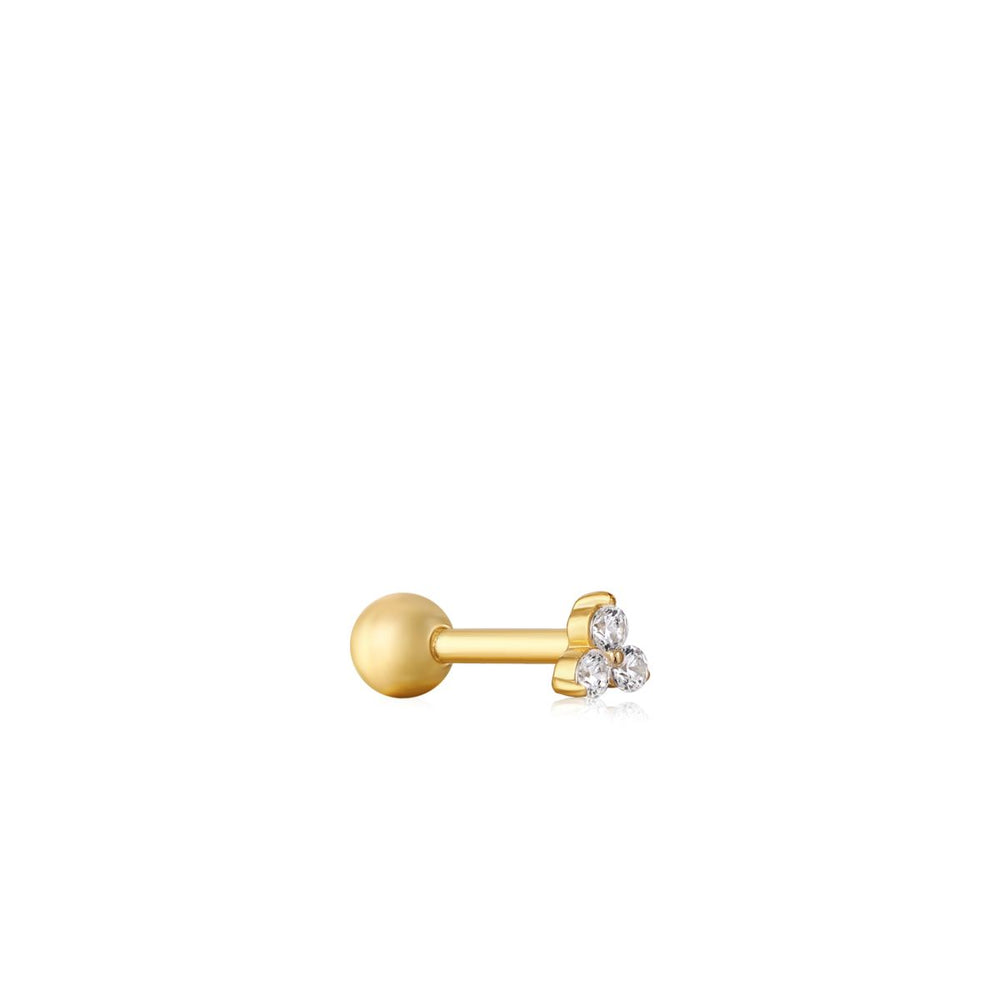 Ania Haie Trio Sparkle Barbell Single Earring - Gold - E035-08G
