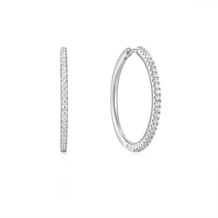 Ania Haie Glam Hoop Earrings Silver