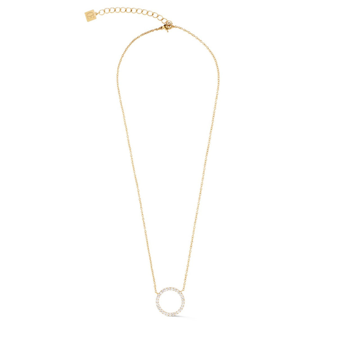 Coeur De Lion Sparkling Circle Necklace  - Gold - 2057101816