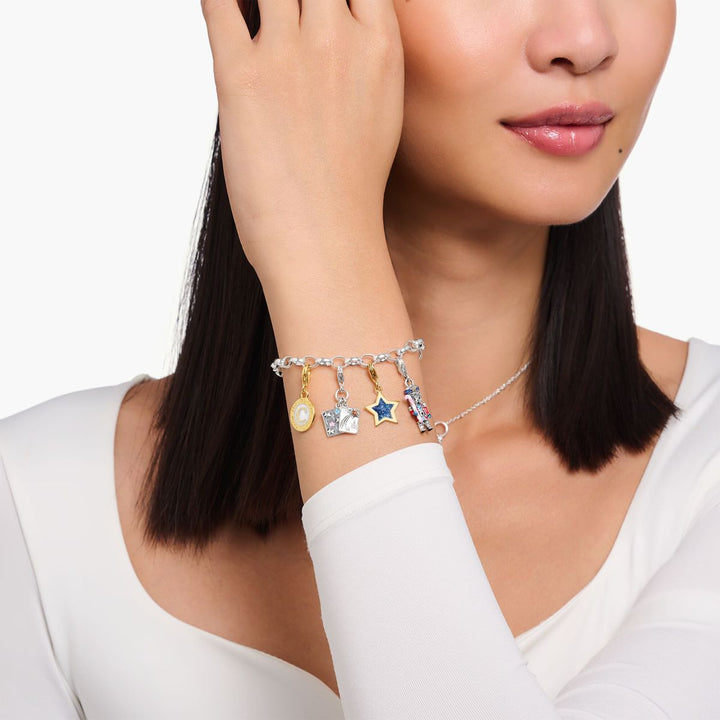 Thomas Sabo Letter Charm with Stones - 2061-691-7