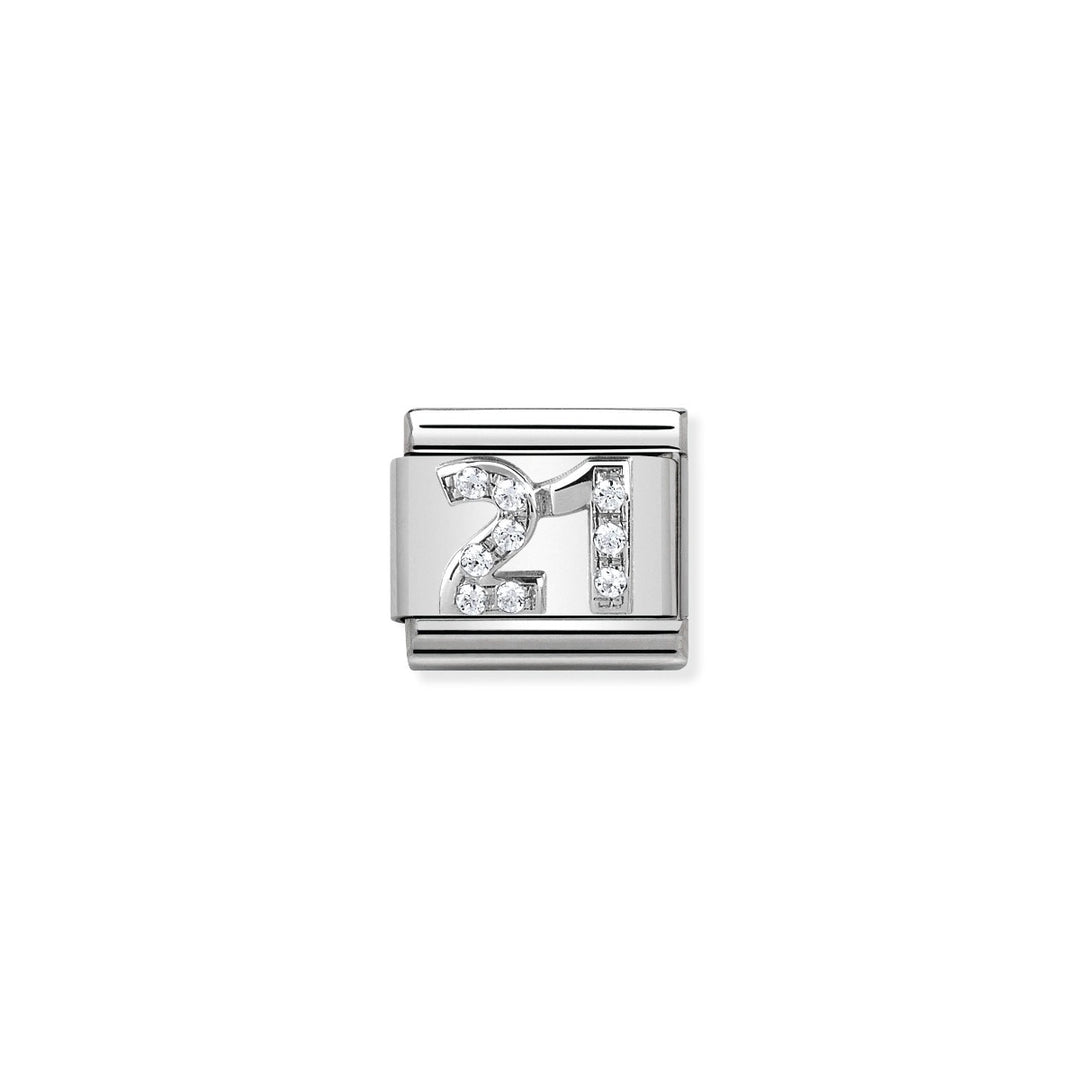 Nomination Silver and Zirconia Classic 21 Charm 330304/19