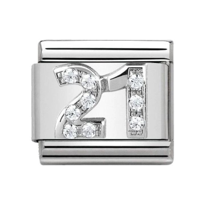 Nomination Silver and Zirconia Classic 21 Charm 330304/19