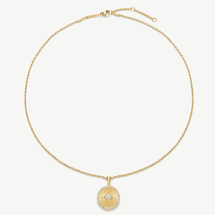 D.Louise Evil Eye Talisman Gold Necklace image 5
