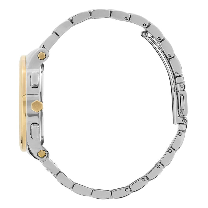 Olivia Burton Multi-Function Metallic White and Two Tone Bracelet Watch