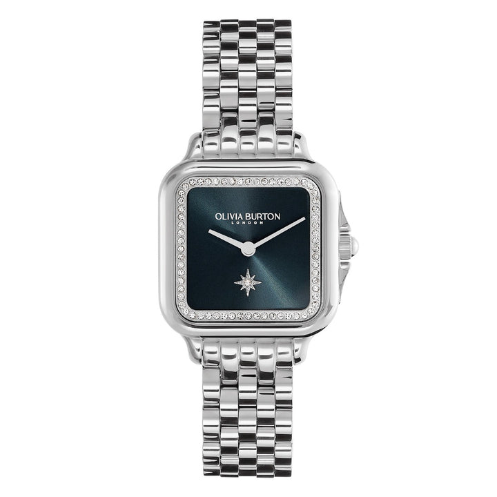Olivia Burton Classic Grosvenor Blue and Silver Bracelet Watch - 24000083
