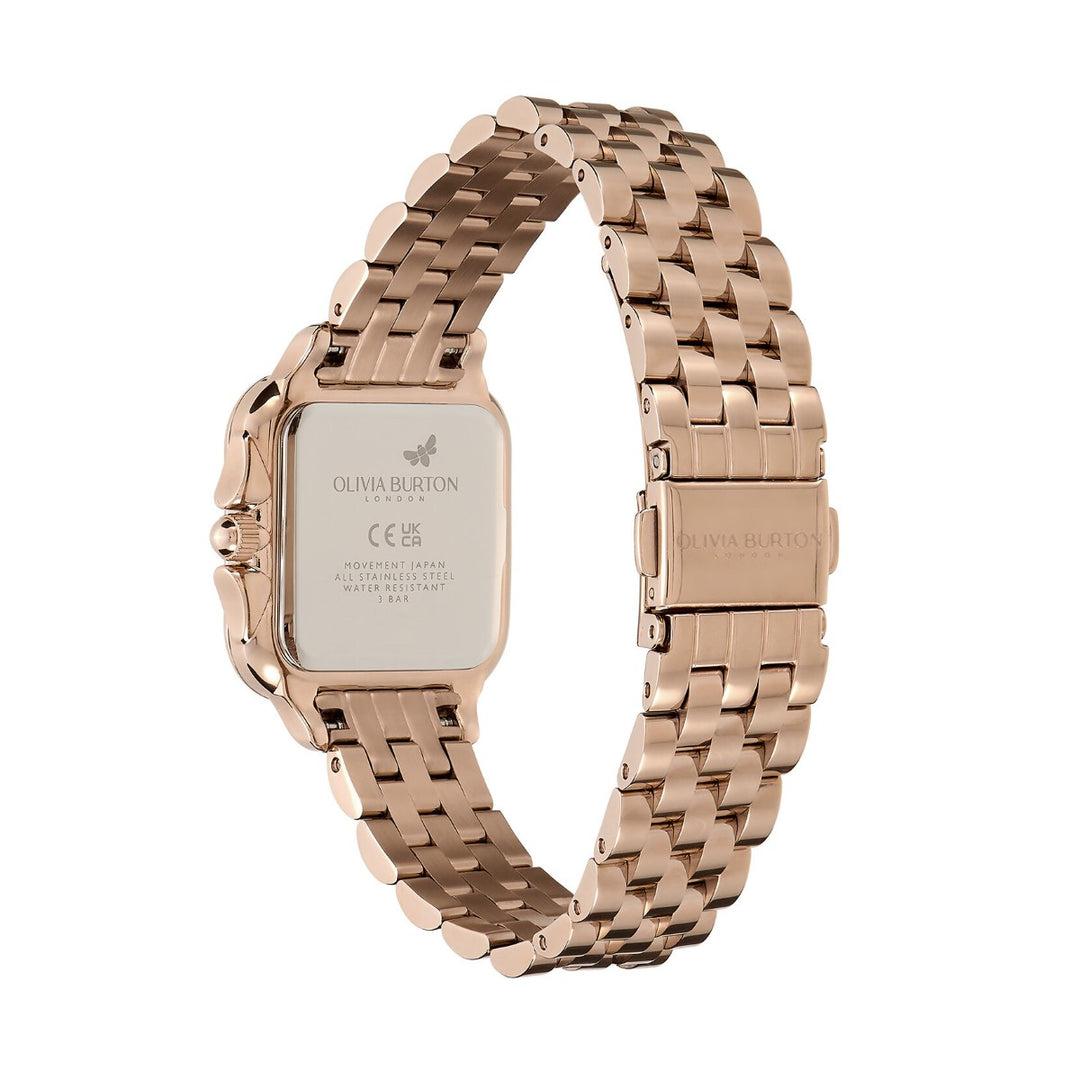 Olivia Burton Grosvenor Blush and Carnation Gold Bracelet Watch 24000085