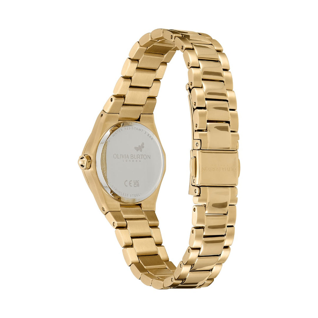 Olivia Burton Sports Luxe 28mm Mini Hexa Mushroom & Gold Bracelet Watch - 24000107