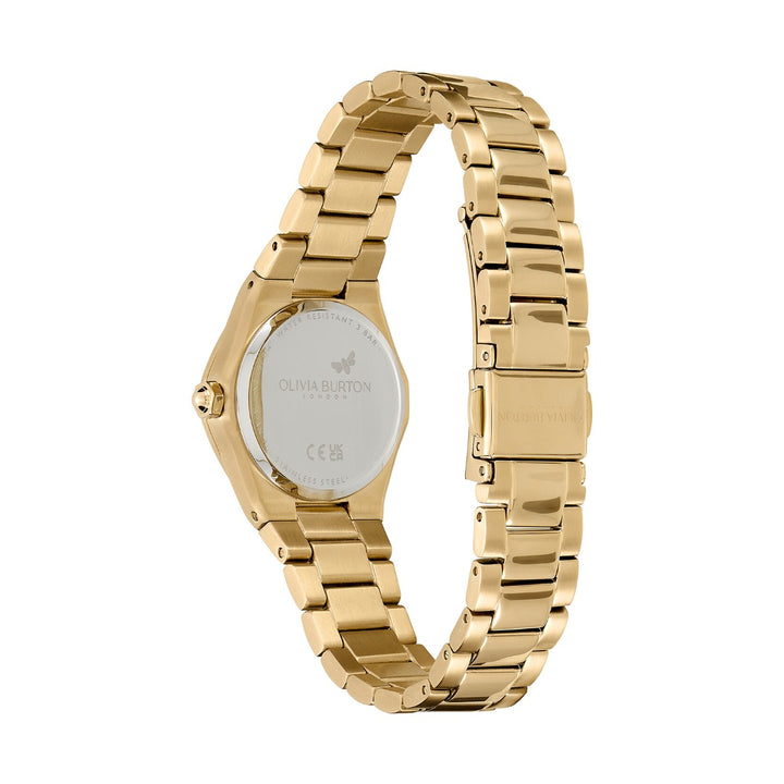 Olivia Burton Sports Luxe 28mm Mini Hexa Mushroom & Gold Bracelet Watch - 24000107
