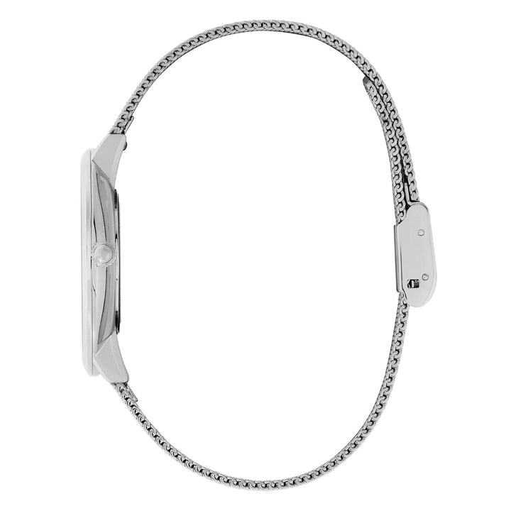 Olivia Burton Signature 35mm Floral Blooms Ultra Slim Silver Mesh Watch - 24000115
