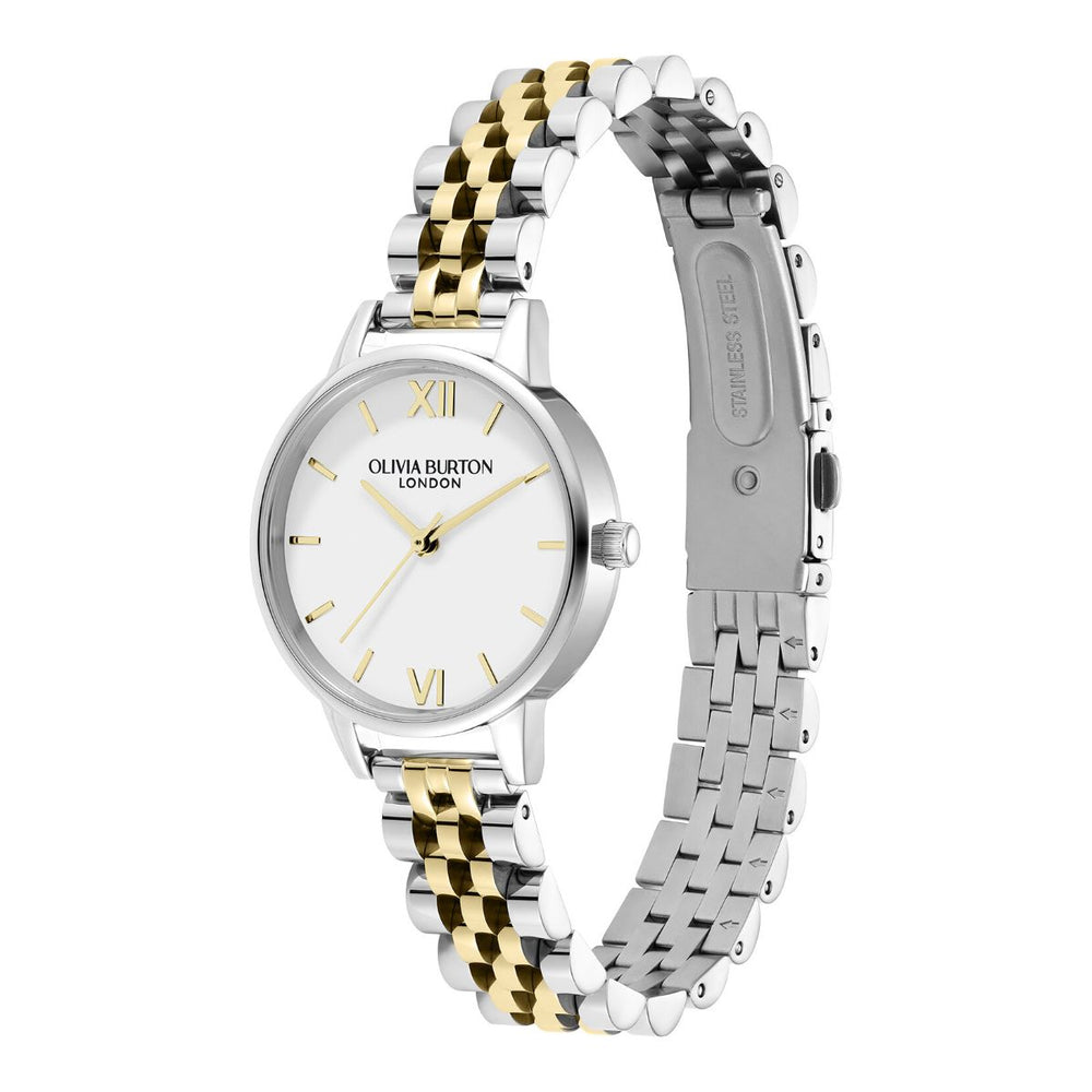 Olivia Burton Classic White and Two Tone Bracelet Watch - 24000170