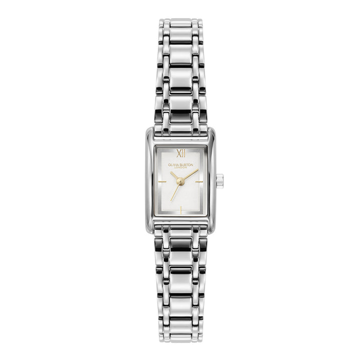 Olivia Burton Classic 16mm Mini Grove White and Silver Bracelet Watch 24000281