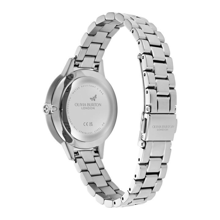 Olivia Burton Captivate Mother of Pearl and Silver Bracelet Watch