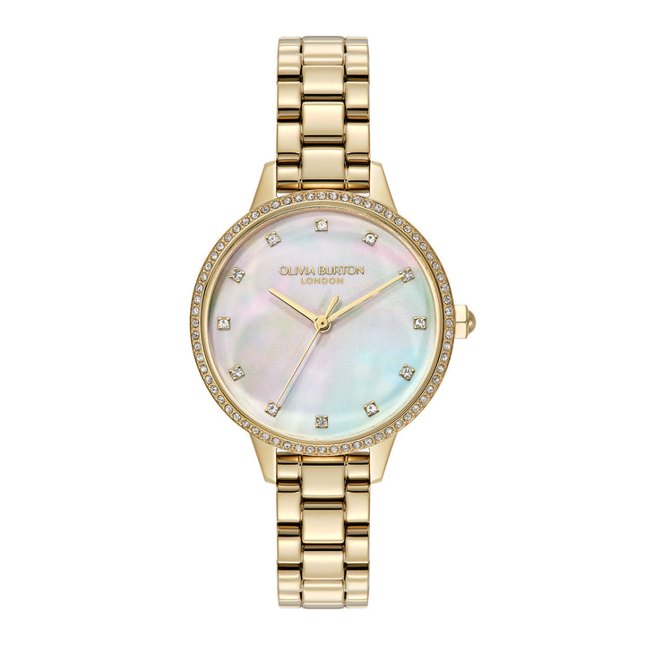 Olivia Burton Captivate Mother of Pearl and Gold Bracelet Watch