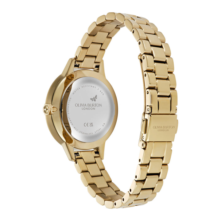 Olivia Burton Captivate Mother of Pearl and Gold Bracelet Watch