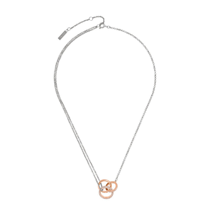 Olivia Burton Entwine Silver and Rose Gold Necklace