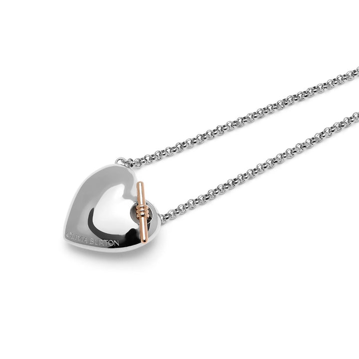 Olivia Burton Classic Knot Heart Silver Necklace
