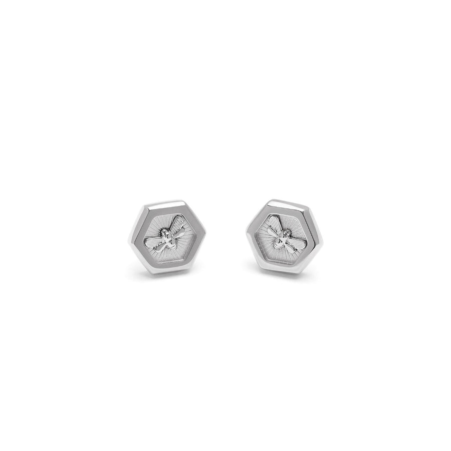 Olivia Burton Signature Minima Bee Silver Stud Earrings - 24100105