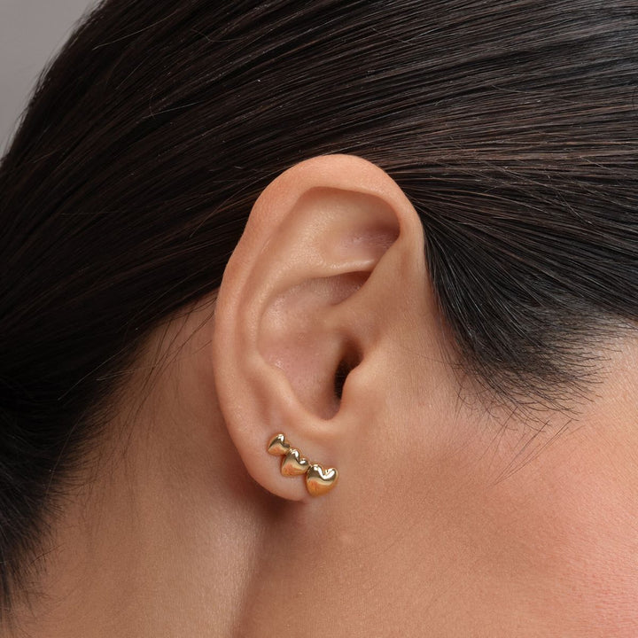 Olivia Burton Classic Mini Heart Gold Plated Stud Earrings. Item code 24100463.
