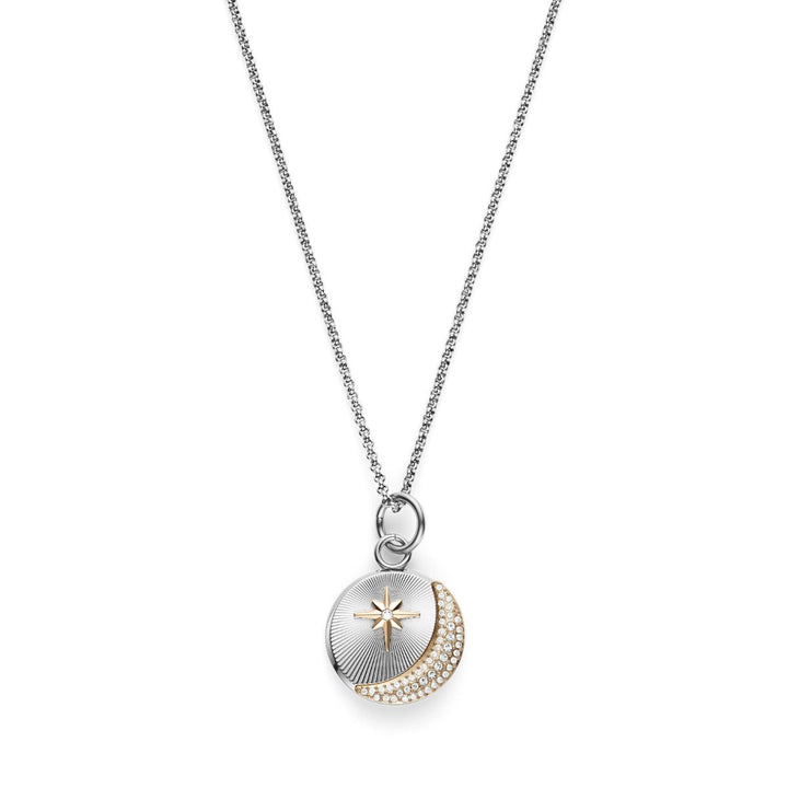 Olivia Burton Signature Celestial Star and Moon Silver Tone Pendant Necklace. Item code 24100468.
