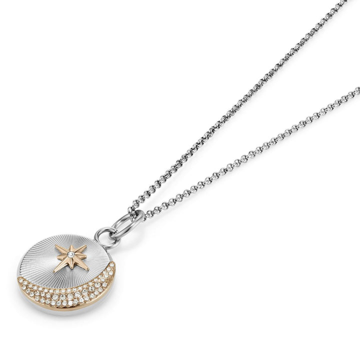 Olivia Burton Signature Celestial Star and Moon Silver Tone Pendant Necklace. Item code 24100468.