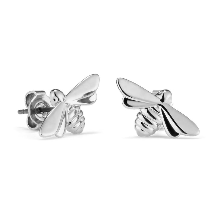 Olivia Burton Signature Honey Bee Silver Tone Stud Earrings. Item code 24100478.
