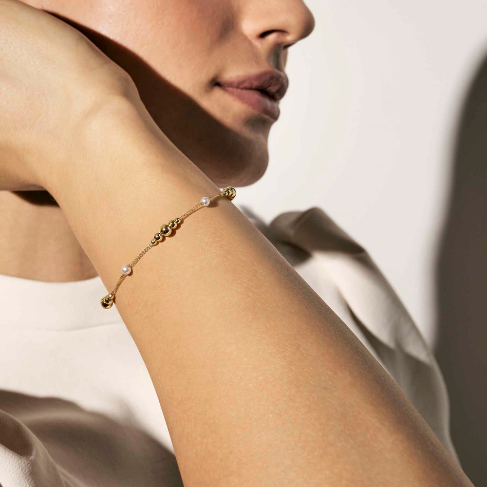 Niche Jewellery Nomination Siren Dream Gold Plated White Pearl Bracelet detail