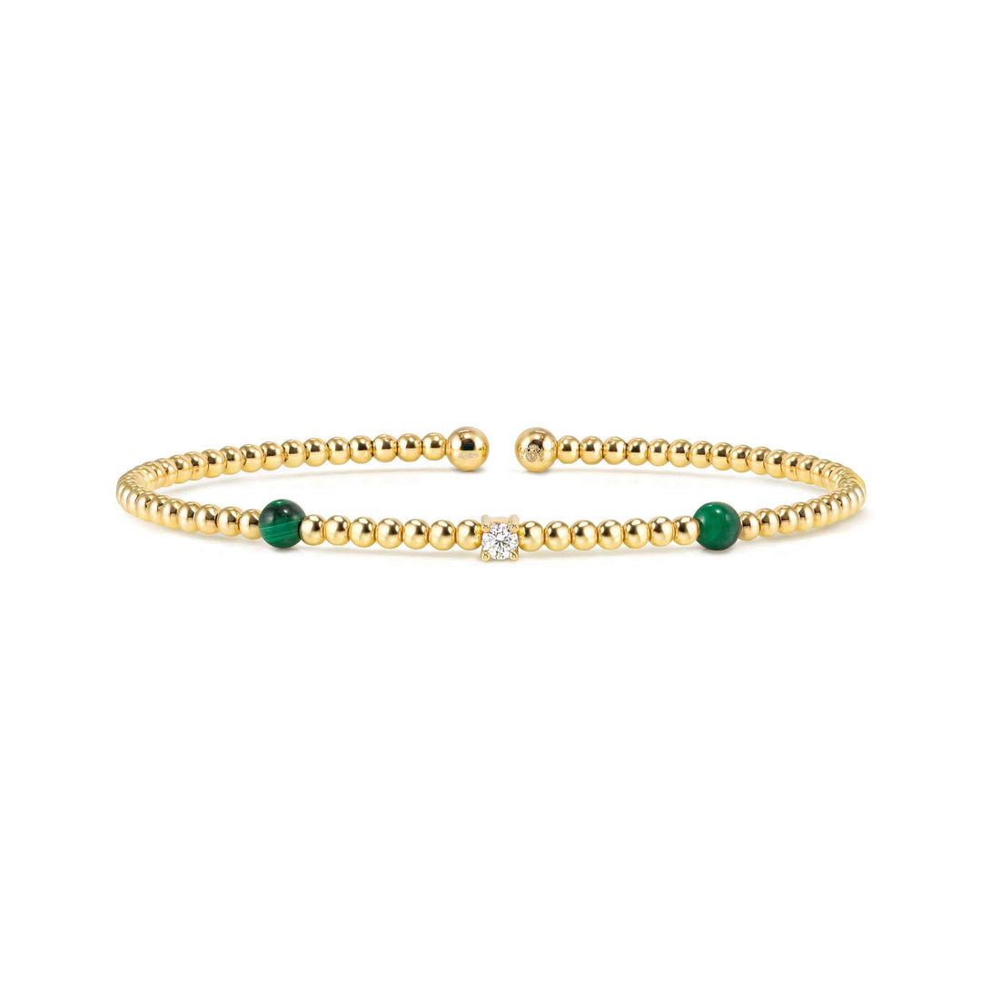 Niche Jewellery Nomination Siren Dream Gold Plated Green Malachite Bangle