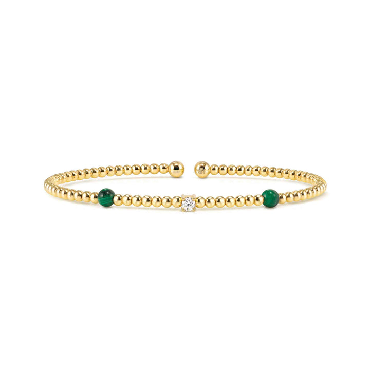 Niche Jewellery Nomination Siren Dream Gold Plated Green Malachite Bangle