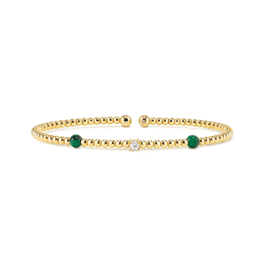 Niche Jewellery Nomination Siren Dream Gold Plated Green Malachite Bangle