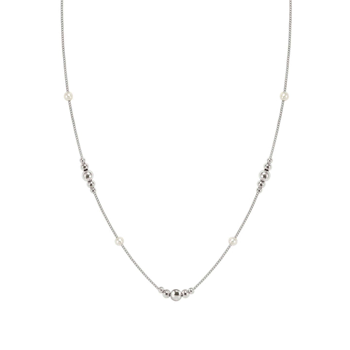 Niche Jewellery Nomination Siren Dream Sterling Silver White Pearl Necklace worn on model