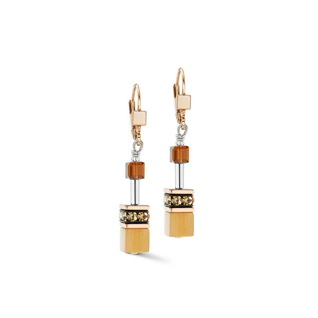 Coeur De Lion GeoCUBE Iconic Earrings - Mocha Mousse - 2838201100