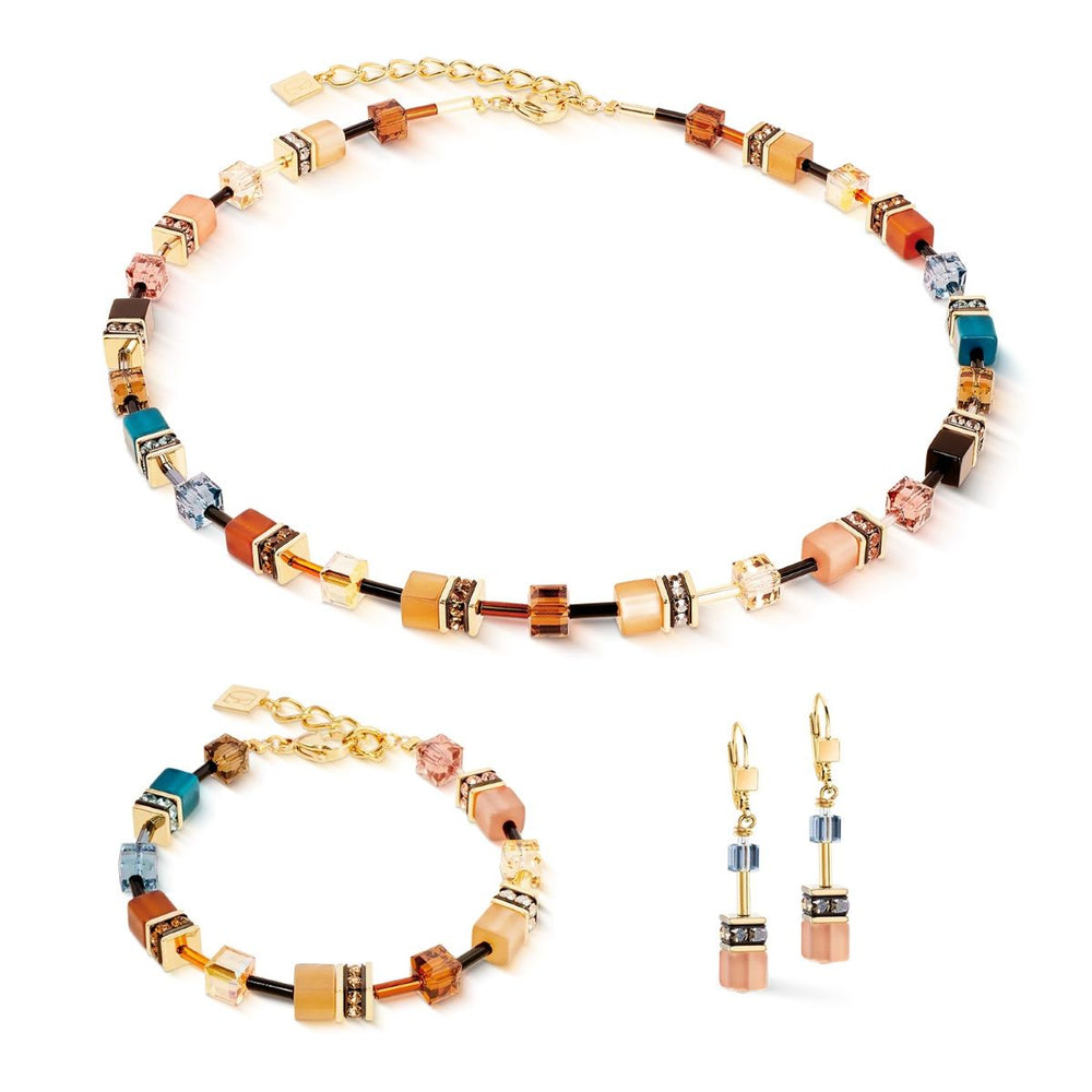 Coeur De Lion GeoCUBE Iconic Earrings Earth Mirage Gold - 2838201131