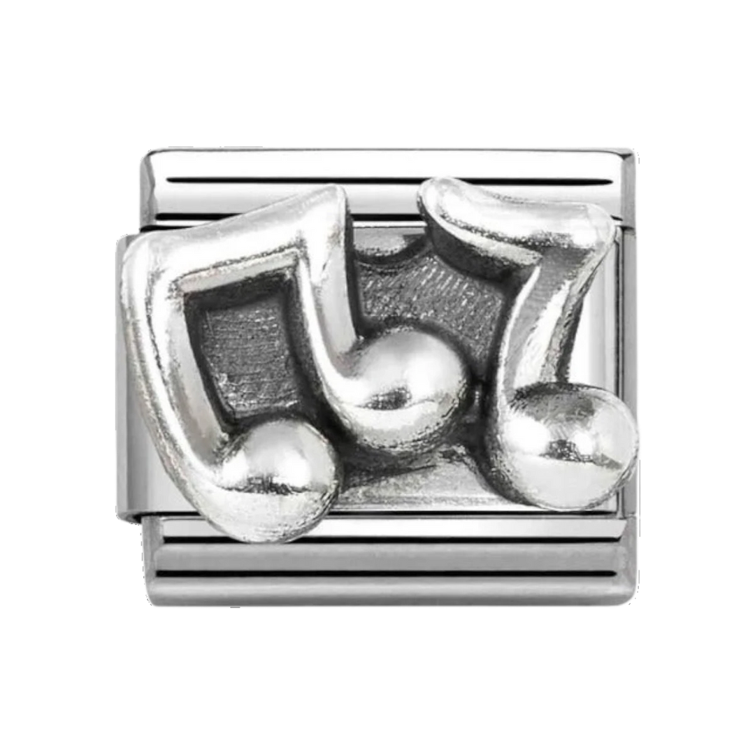 Nomination Classic Silver Oxidised Musical Notes Charm 330101/86
