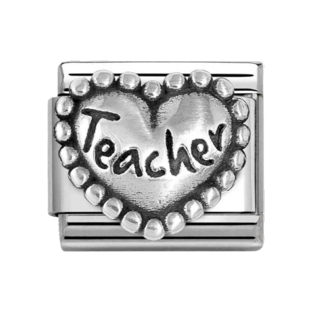 Nomination Teacher Heart with Dots Charm 330101/89