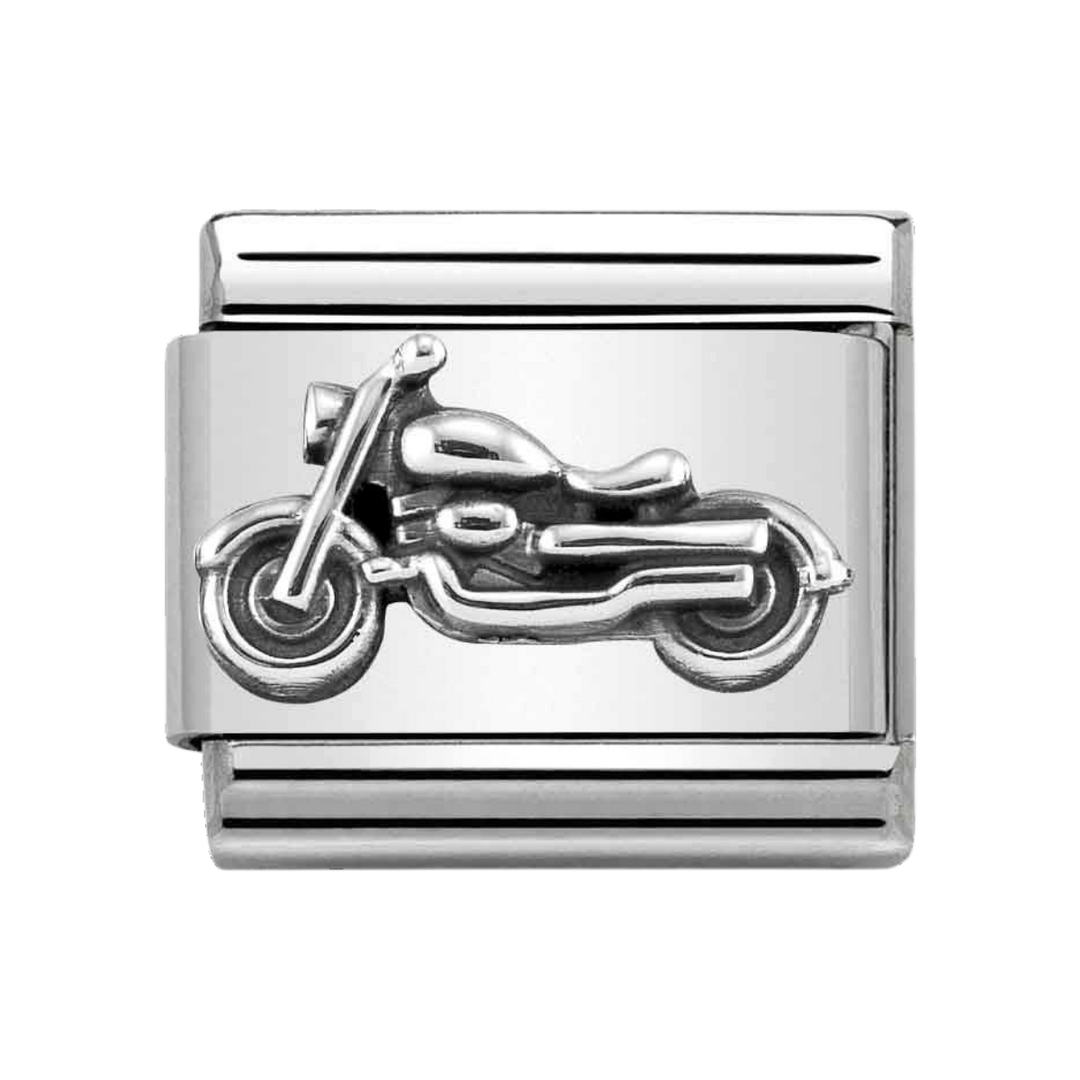 Niche Jewellery Nomination Sterling Silver Oxidised Vintage Bike Charm
