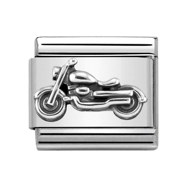 Niche Jewellery Nomination Sterling Silver Oxidised Vintage Bike Charm