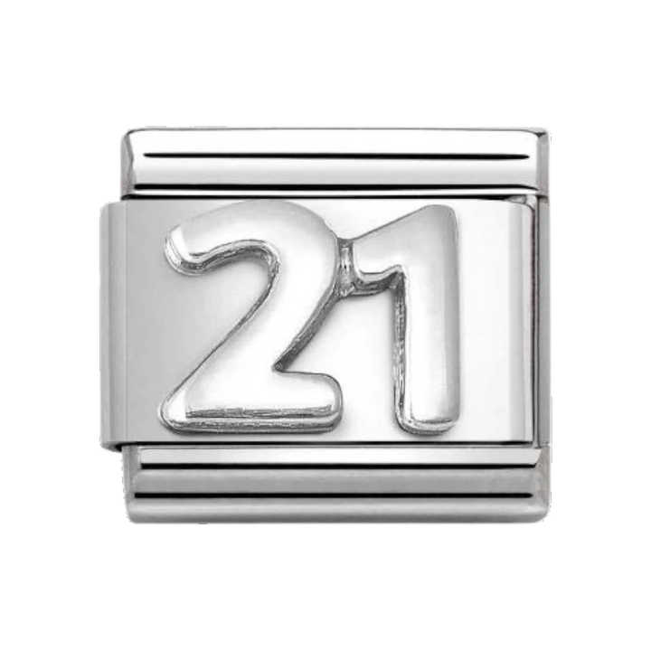 Nomination Classic Oxidised Silver Number 21 Charm 330101_57