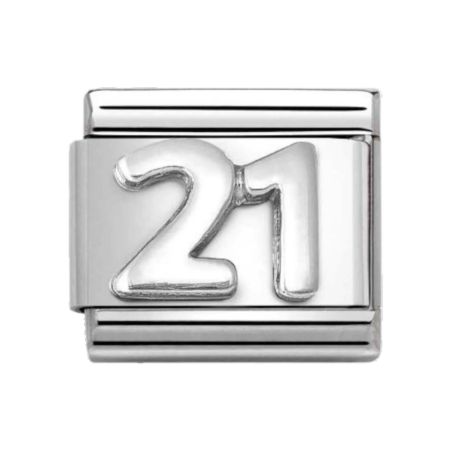 Nomination Classic Oxidised Silver Number 21 Charm 330101_57