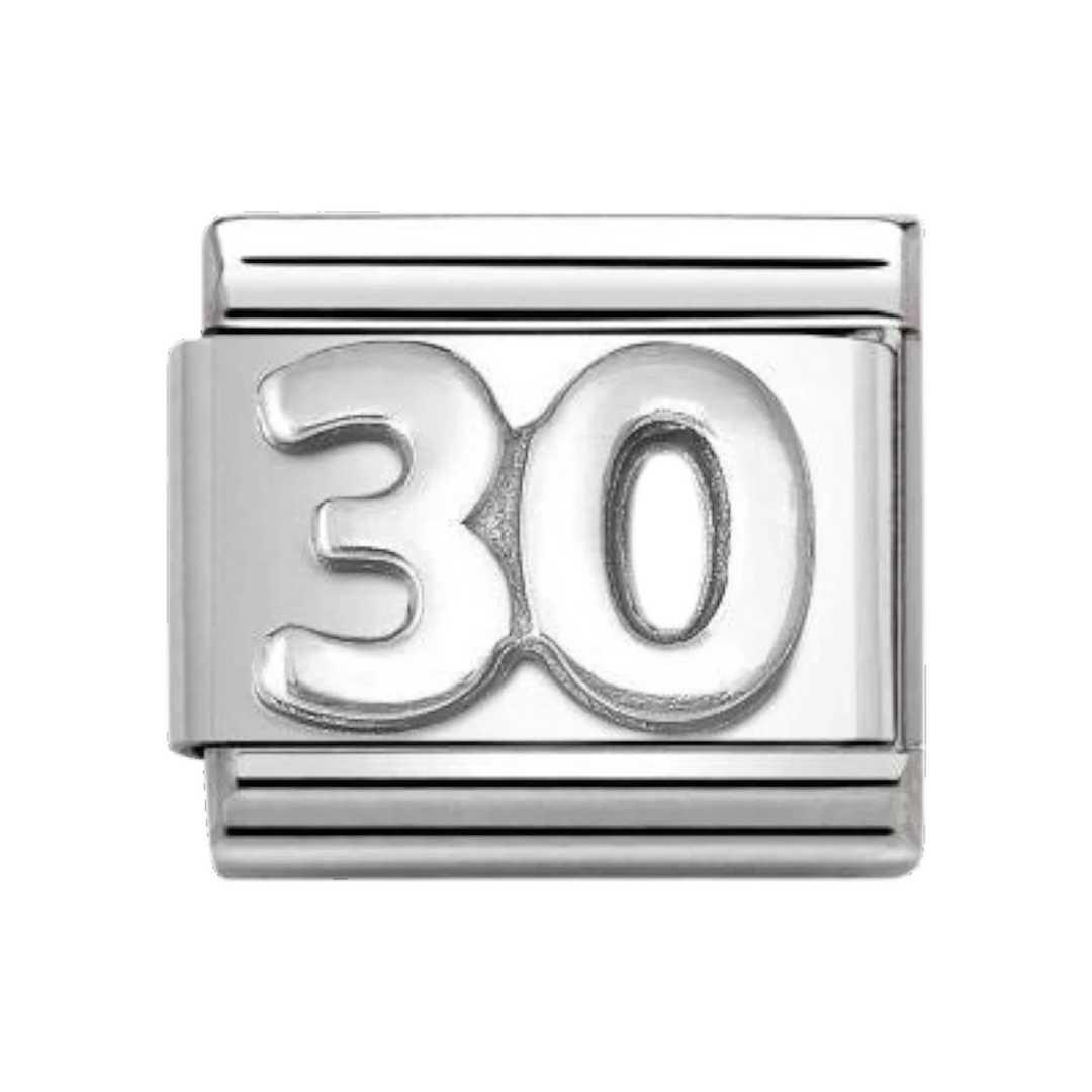 Nomination Classic Oxidised Silver Number 30 Charm 330101_58