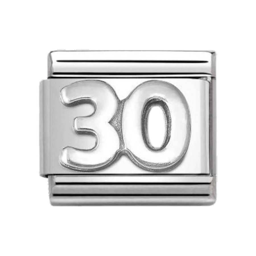 Nomination Classic Oxidised Silver Number 30 Charm 330101_58