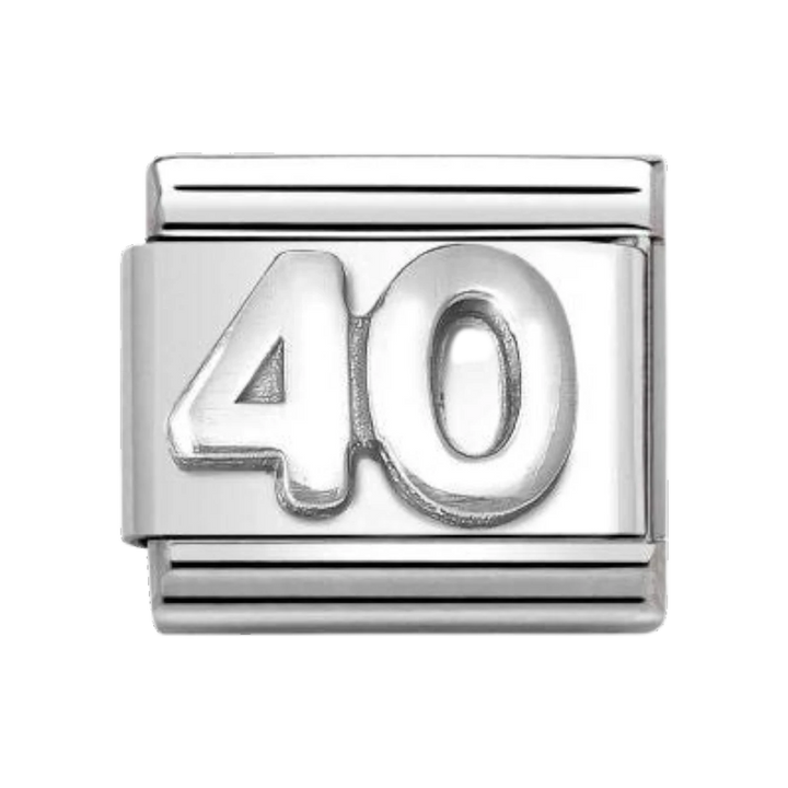 Nomination Classic Oxidised Silver Number 40 Charm 330101_59