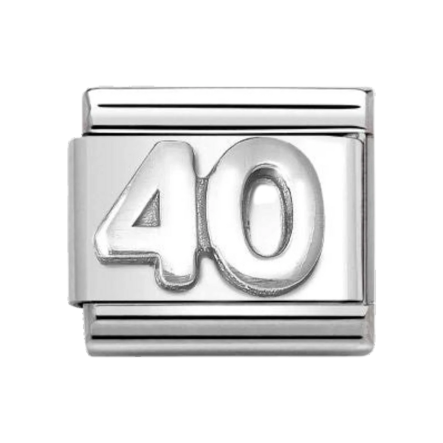 Nomination Classic Oxidised Silver Number 40 Charm 330101_59