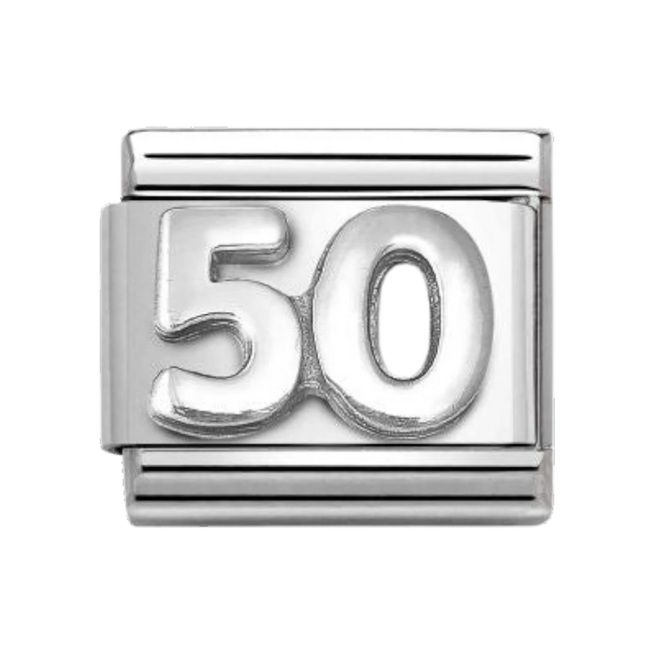 Nomination Classic Oxidised Silver Number 50 Charm 330101_60