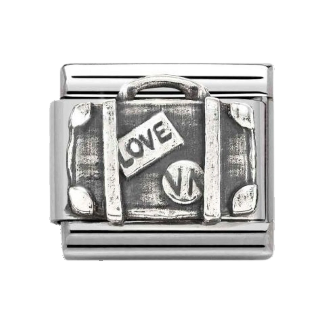 Nomination Classic Oxidised Silver Suitcase Charm 330101_62