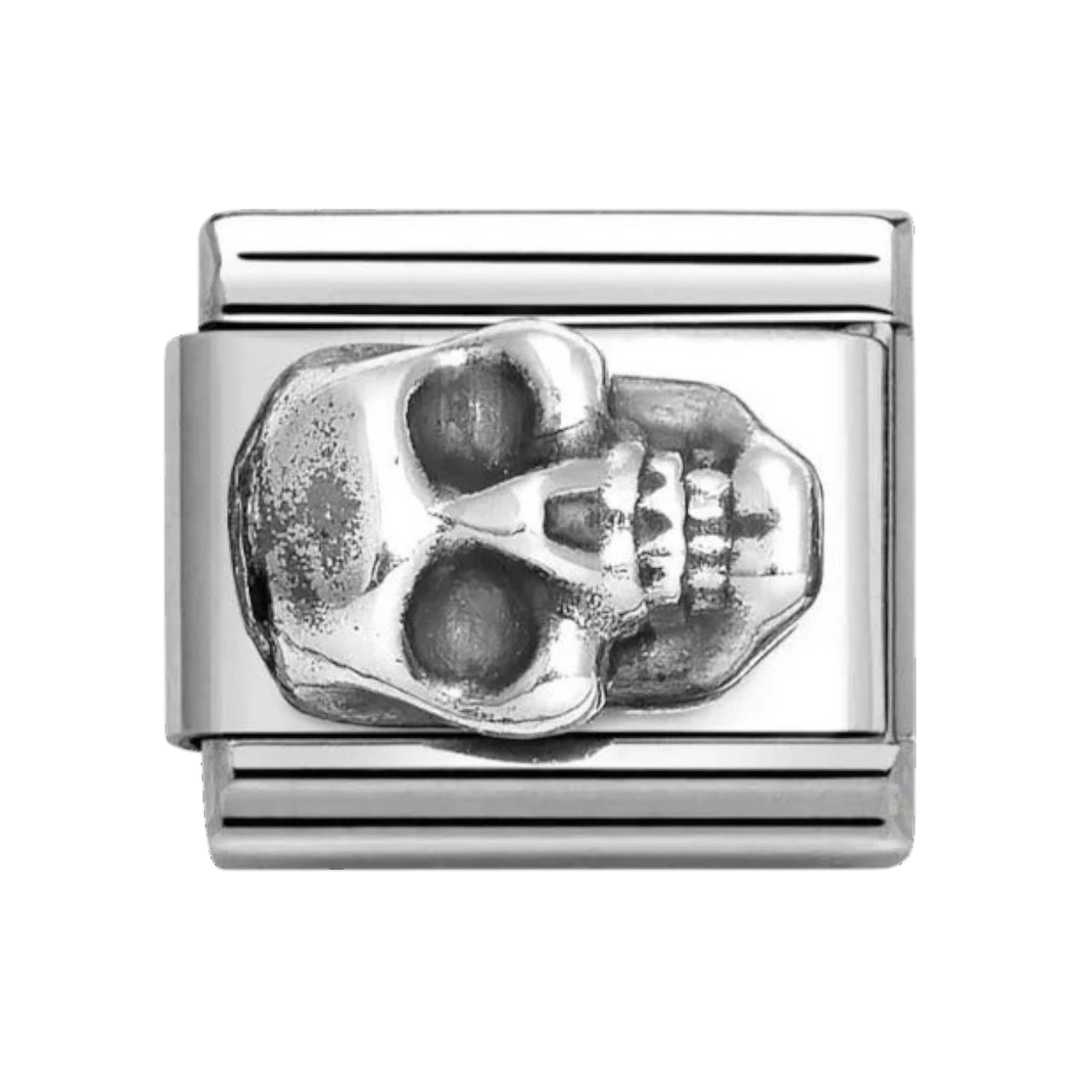 Nomination Classic Oxidised Skull Silver Charm - 330101_65