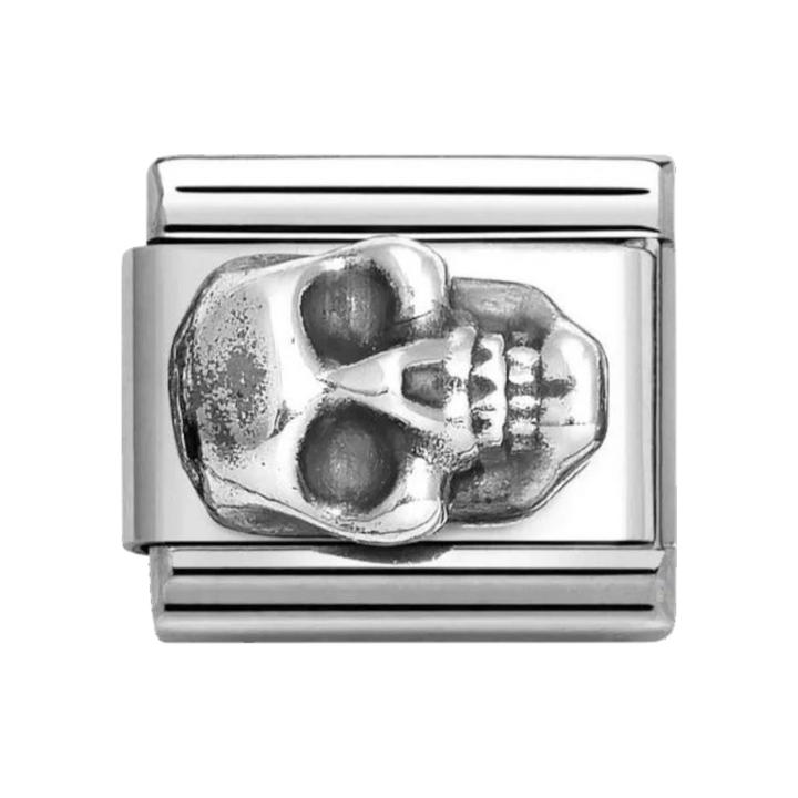 Nomination Classic Oxidised Skull Silver Charm - 330101_65