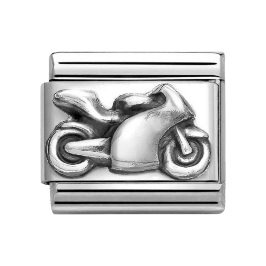 Nomination Classic Oxidised Motorbike Silver Charm - 330101_69