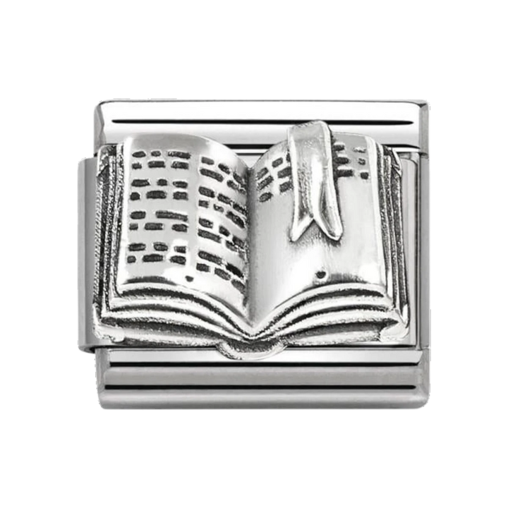 Nomination Classic Silver Oxidised Book Charm 330101/85