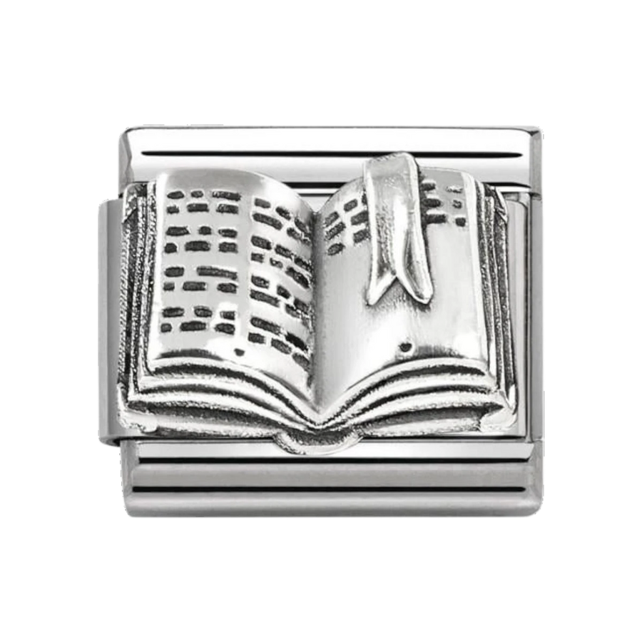 Nomination Classic Silver Oxidised Book Charm 330101/85