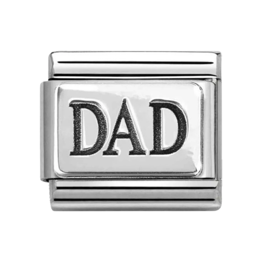 Nomination Classic Oxidised Dad Silver Charm - 330102_63